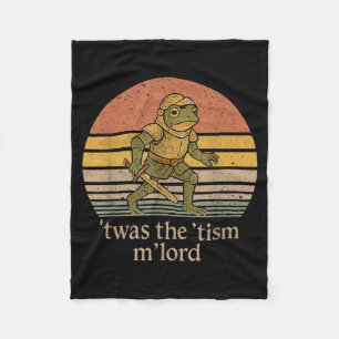 Twas The Tism M Lord Frog Knight - Autism Awarenes Fleece Blanket