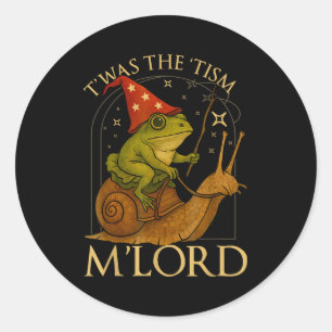 Twas The Tism M Lord Shirt - Funny Autism Awarenes Classic Round Sticker