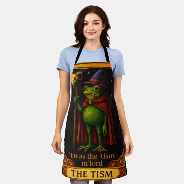 T'was The 'Tism M'Lord Frog Meme Autism Awareness Apron (Worn)