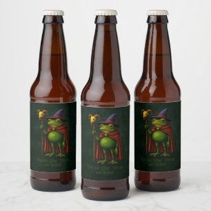 T'was The 'Tism M'Lord Frog Meme Autism Awareness Beer Bottle Label