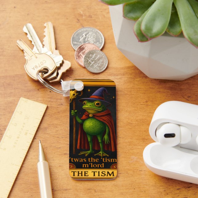 T'was The 'Tism M'Lord Frog Meme Autism Awareness Key Ring (Desk)