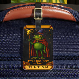 T'was The 'Tism M'Lord Frog Meme Autism Awareness Luggage Tag