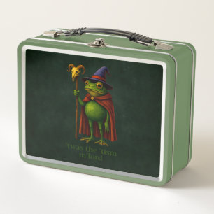 T'was The 'Tism M'Lord Frog Meme Autism Awareness Metal Lunch Box