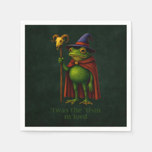 T'was The 'Tism M'Lord Frog Meme Autism Awareness Napkin