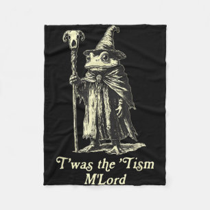 Twas The Tism Mlord Funny Frog Wizard Meme Autism  Fleece Blanket