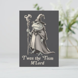 T'was The 'Tism M'lord Funny Frog Wizard Meme Invitation