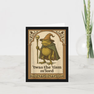 Twas The Tism Mlord Funny Wizard Frog Autism Shirt Card