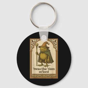 Twas The Tism Mlord Funny Wizard Frog Autism Shirt Key Ring