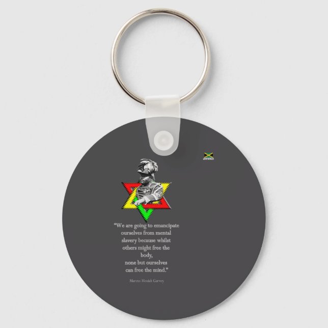 Tweaks Clothing - Marcus Mosiah Garvey Quote - Jam Key Ring (Front)