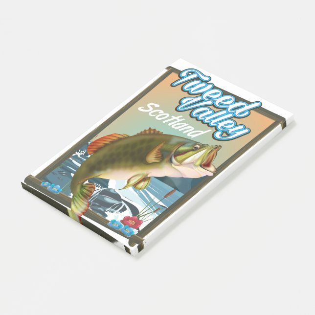 Tweed Valley Scotland Fishing poster Post-it Notes (Angled)