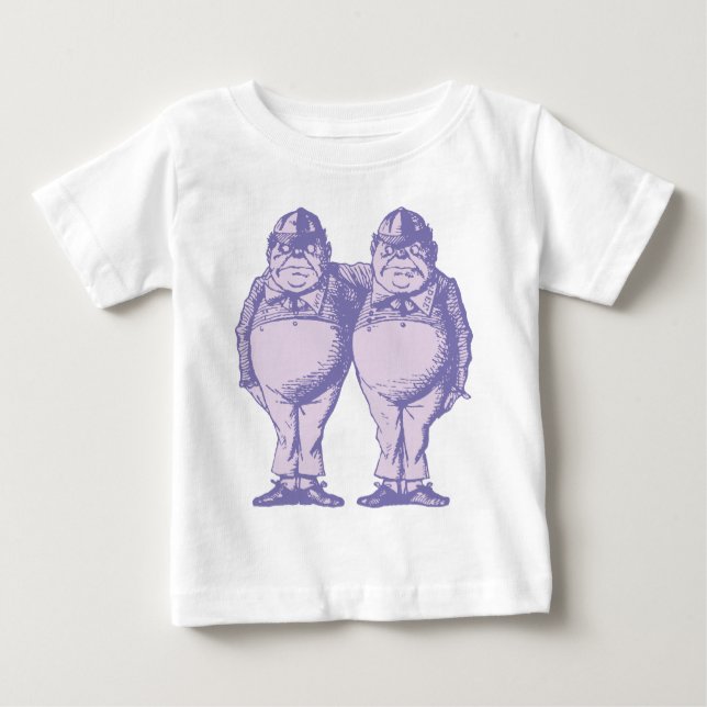 Tweedle Dee and Tweedle Dum Inked Lavender Baby T-Shirt (Front)
