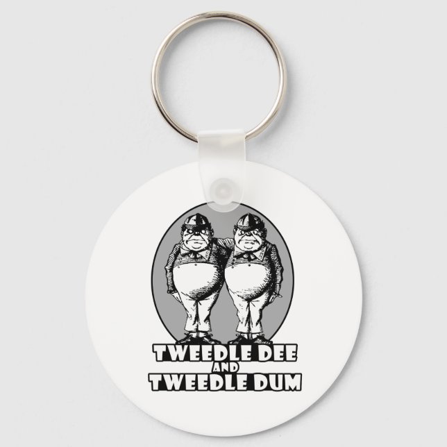 Tweedle Dee and Tweedle Dum Logo Key Ring (Front)