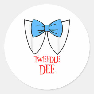 Tweedle Dee Costume Matching Halloween Fairytale C Classic Round Sticker