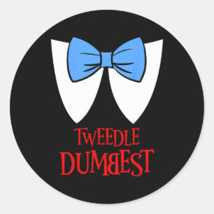 Tweedle Dumbest Costume Halloween Fairytale Charac Classic Round Sticker