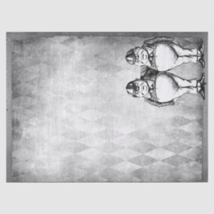 Tweedledee and Tweedledum Wonderland Decoupage Tissue Paper