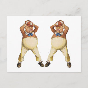 TWEEDLEDEE & TWEEDLEDUM IN WONDERLAND POSTCARD