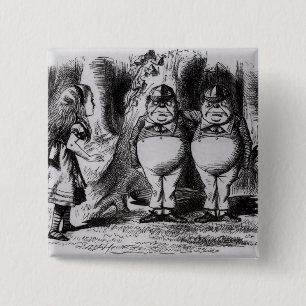 Tweedledum and Tweedledee 15 Cm Square Badge
