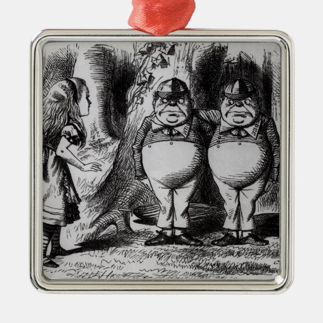 Tweedledum and Tweedledee Metal Ornament (Front)
