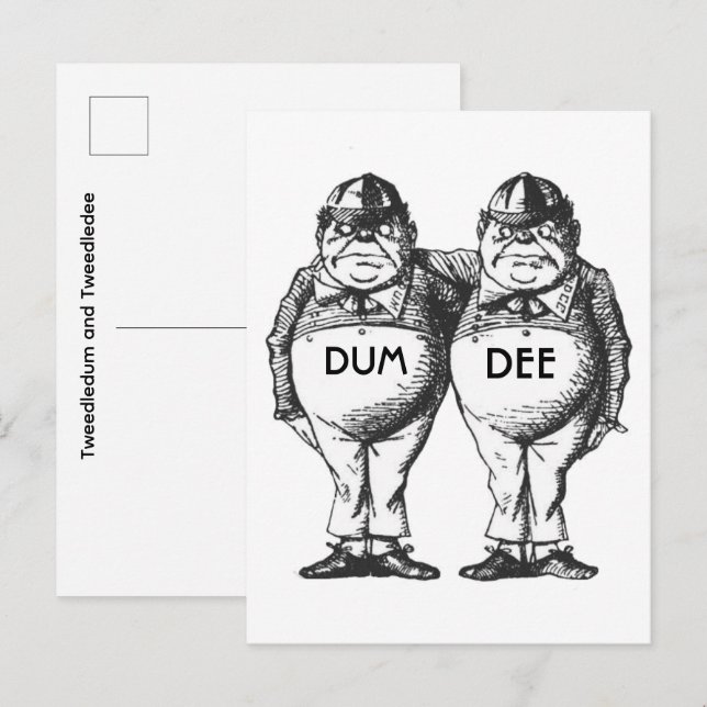  Tweedledum and Tweedledee Postcard (Front/Back)