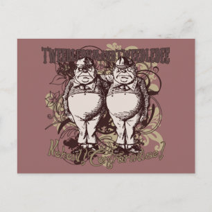 Tweedledum & Tweedledee Carnivale Style Postcard