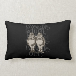 Tweedledum & Tweedledee Grunge (Single Figure) Lumbar Cushion