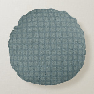 Tweedy Wool Grey and Sage Round Cushion