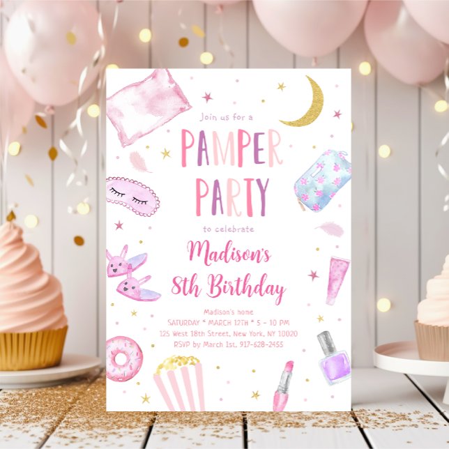 Tween Girl Pamper Party Birthday Invitation (Creator Uploaded)