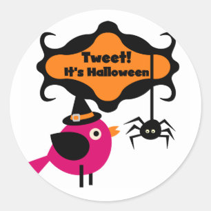 Tweet Halloween T-shirts and Gifts Classic Round Sticker
