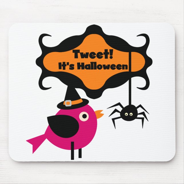 Tweet Halloween T-shirts and Gifts Mouse Pad (Front)