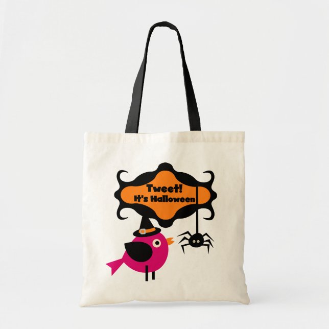 Tweet Halloween T-shirts and Gifts Tote Bag (Front)