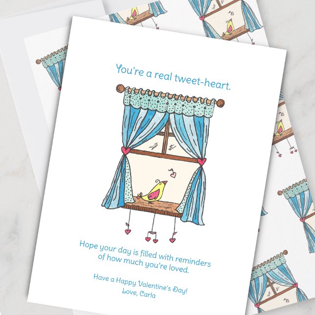 Tweet Heart Bird Valentine's Day Holiday Card (Creator Uploaded)