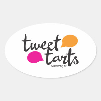 Tweet Tarts Oval Sticker