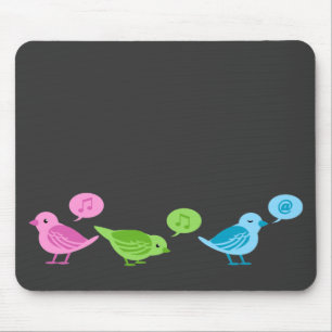 Tweet-Tweet-Tweet Funny twitter birds Mouse Pad