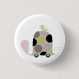 Tweeter on a Turtle 3 Cm Round Badge