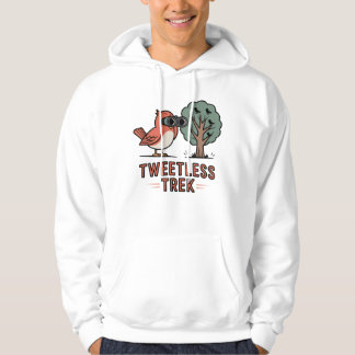 Tweetless Trek – Birdwatching Cartoon  Hoodie