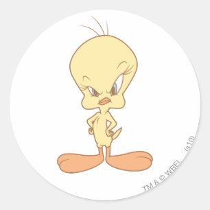 TWEETY™ Angry Classic Round Sticker