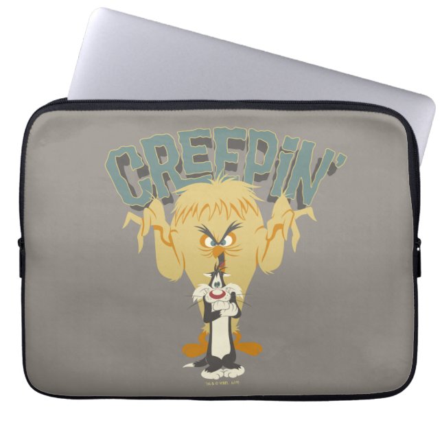 TWEETY BIRD MONSTER™ "Creepin'" Behind SYLVESTER™ Laptop Sleeve (Front)