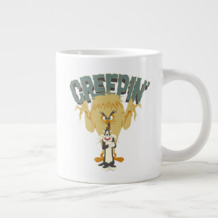 TWEETY BIRD MONSTER™ "Creepin'" Behind SYLVESTER™ Large Coffee Mug