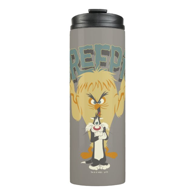 TWEETY BIRD MONSTER™ "Creepin'" Behind SYLVESTER™ Thermal Tumbler (Front)
