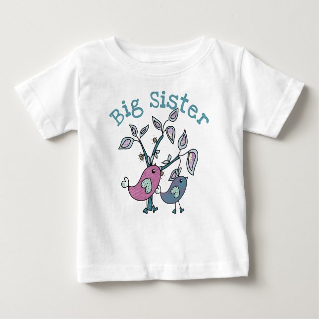 Tweety Birds Big Sister Baby T-Shirt (Front)