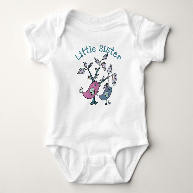 Tweety Birds Little Sister Baby Bodysuit (Front)