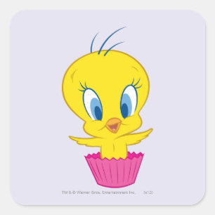 TWEETY™ Cupcake Square Sticker