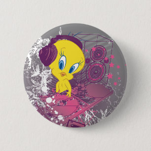 TWEETY™ Djing 6 Cm Round Badge