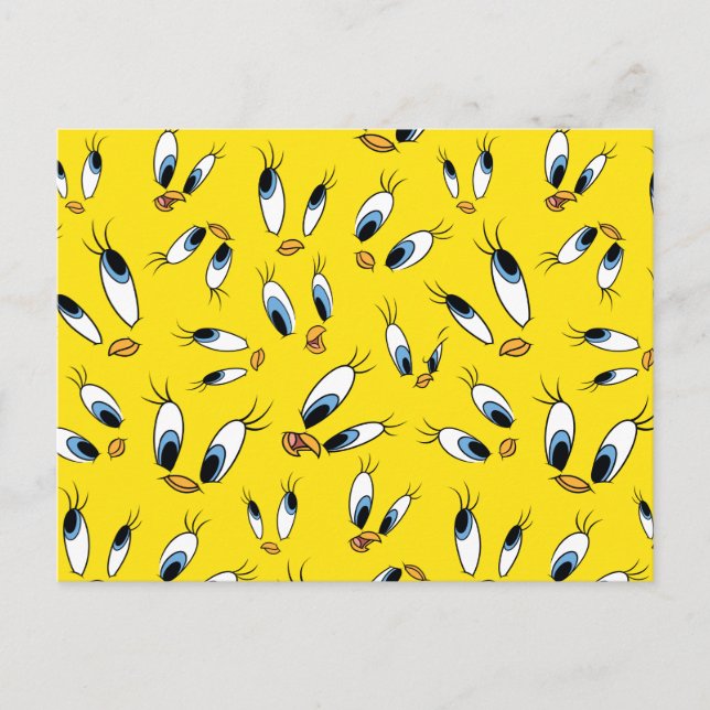 TWEETY™ Face Pattern Postcard (Front)