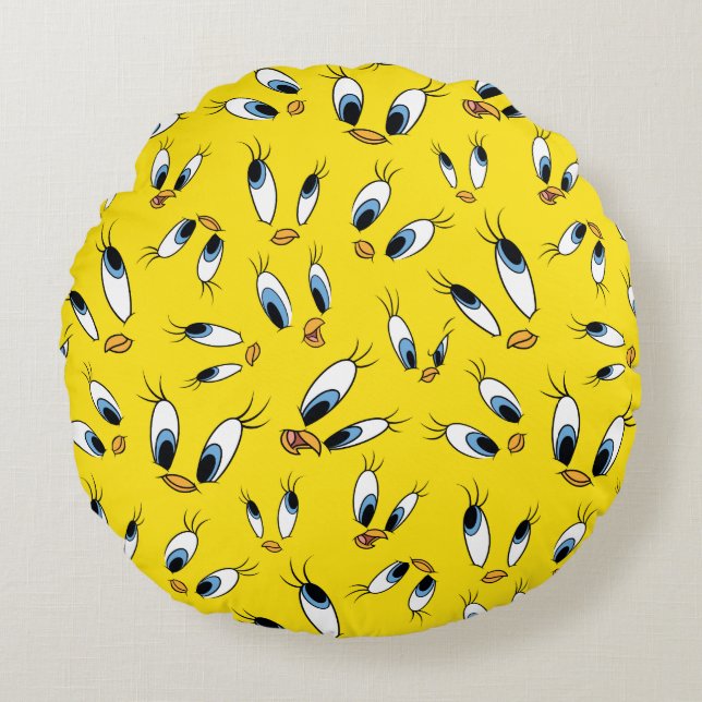 TWEETY™ Face Pattern Round Cushion (Front)