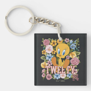TWEETY™ Floral Embroidery Graphic Key Ring