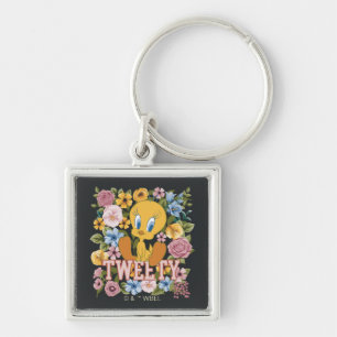 TWEETY™ Floral Embroidery Graphic Key Ring