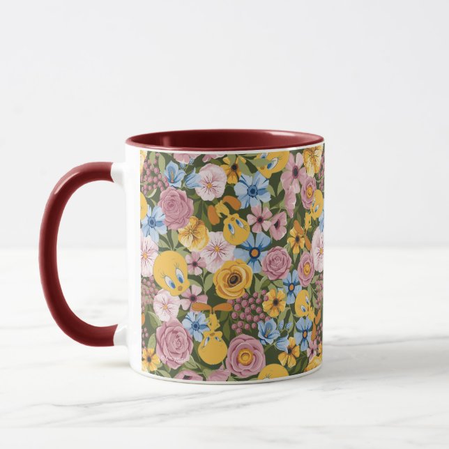 TWEETY™ Floral Embroidery Pattern Mug (Left)