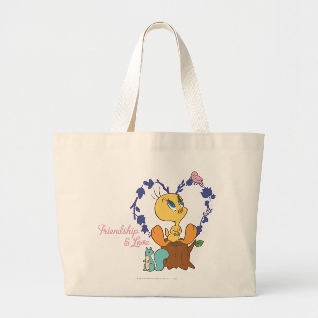 TWEETY™ "Friendship And Love" Large Tote Bag (Front)