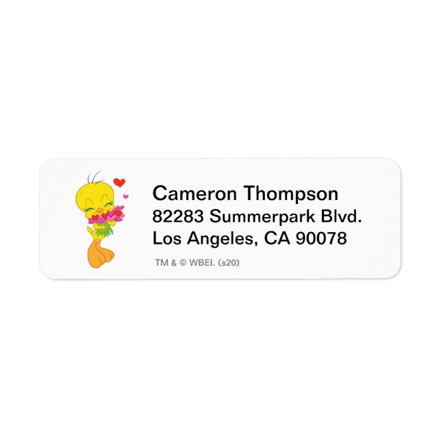 TWEETY™ Hearts Return Address Label (Front)